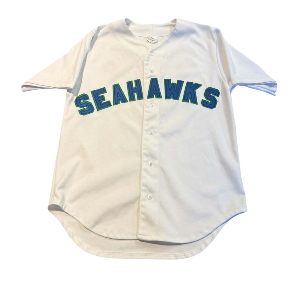 Vintage Rick Mirer Seattle Seahawks Russell White Button-Up Jersey Number 3